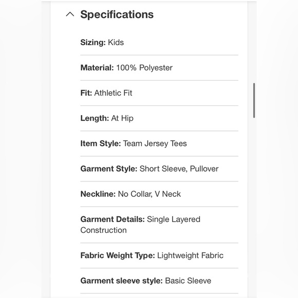 NWT Virginia Tech Hokies Boys' Short Sleeve Jersey officially licensed NCAA, XL - Picture 6 of 7